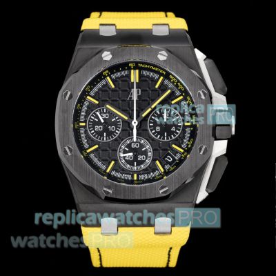Super Clone LS Factory AP Royal Oak Offshore 26420 43mm Black Steel Case Watch 